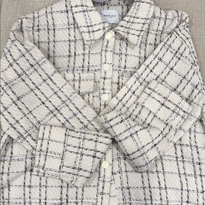 Gilli Ivory and Black Checkered Jacket